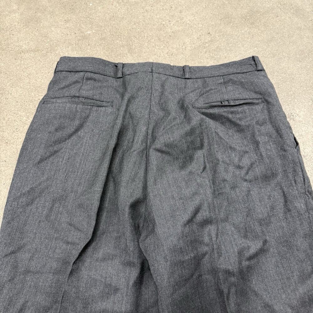 Vintage Yves Saint Laurent Dress Wool Pants Gray Pleated Suit Slacks Trousers 31 - Picture 6 of 10